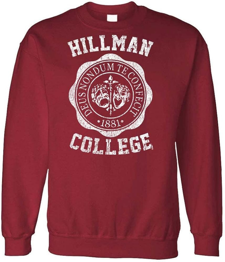 The Goozler HILLMAN COLLEGE - retro 80s sitcom tv - Fleece Sweatshirt | Amazon (US)