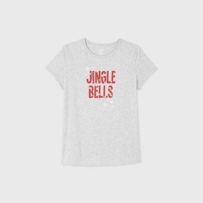 Women's Holiday 'Jingle Bells' Matching Family Pajama T-Shirt - Wondershop™ Gray | Target