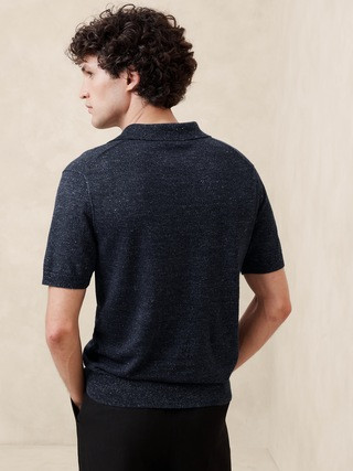 Giorgio Linen-Cotton Sweater Polo | Banana Republic (US)