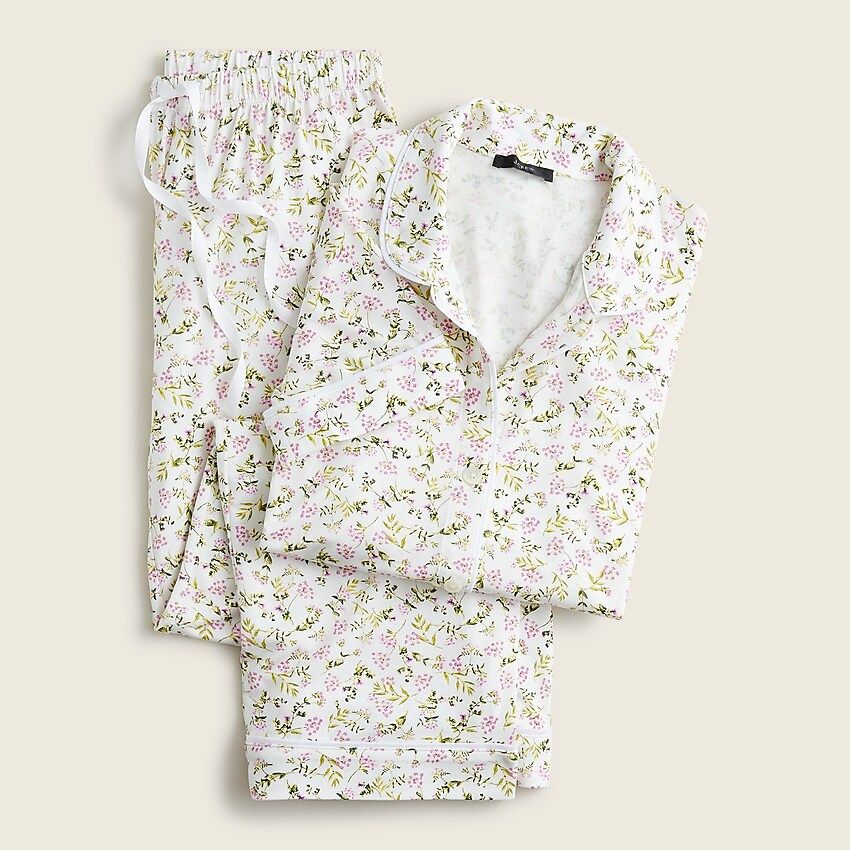 J.Crew: Eco Dreamiest Short-sleeve Pajama Set In Meadow Floral For Women | J.Crew US