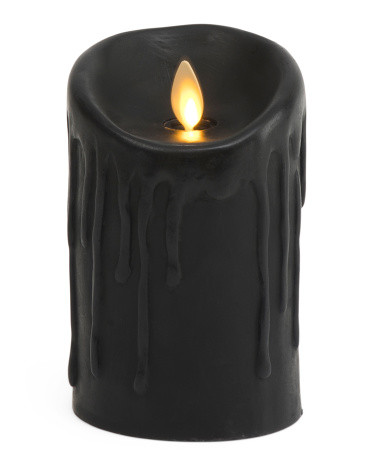 Wax Drip Flameless Candle Pillar | TJ Maxx