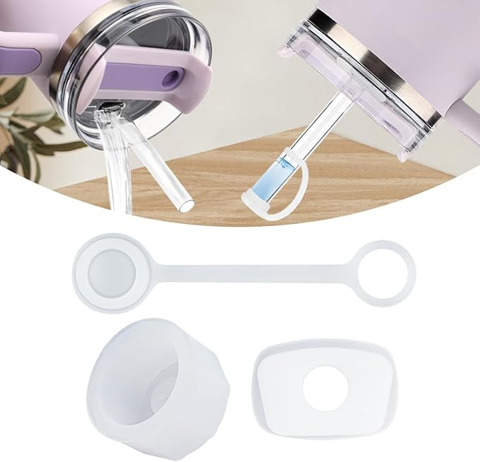 FOOGWEE Silicone Spill Stopper for Stanley 30 40 oz Quencher H2.0 Tumbler with Handle Straw Cover Caps for Stanley Water Bottle Leak Stoppers for Stanley Lid Spill Stoppers for Stanley Cup Accessories | Amazon (US)