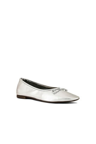 Schutz Arissa Flat in Silver from Revolve.com | Revolve Clothing (Global)