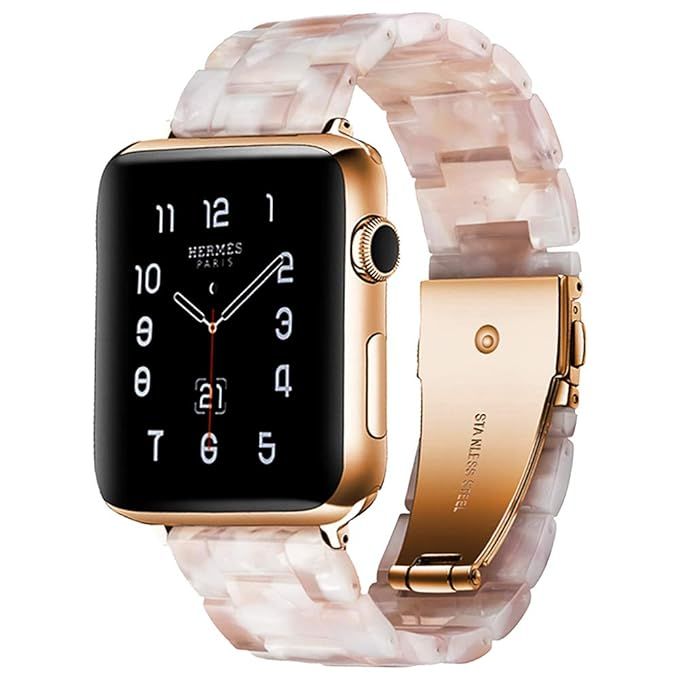BONSTRAP Compatible with Apple Watch Band 38mm 40mm 42mm 44mm Resin Watch Band for Iwatch Series ... | Amazon (US)
