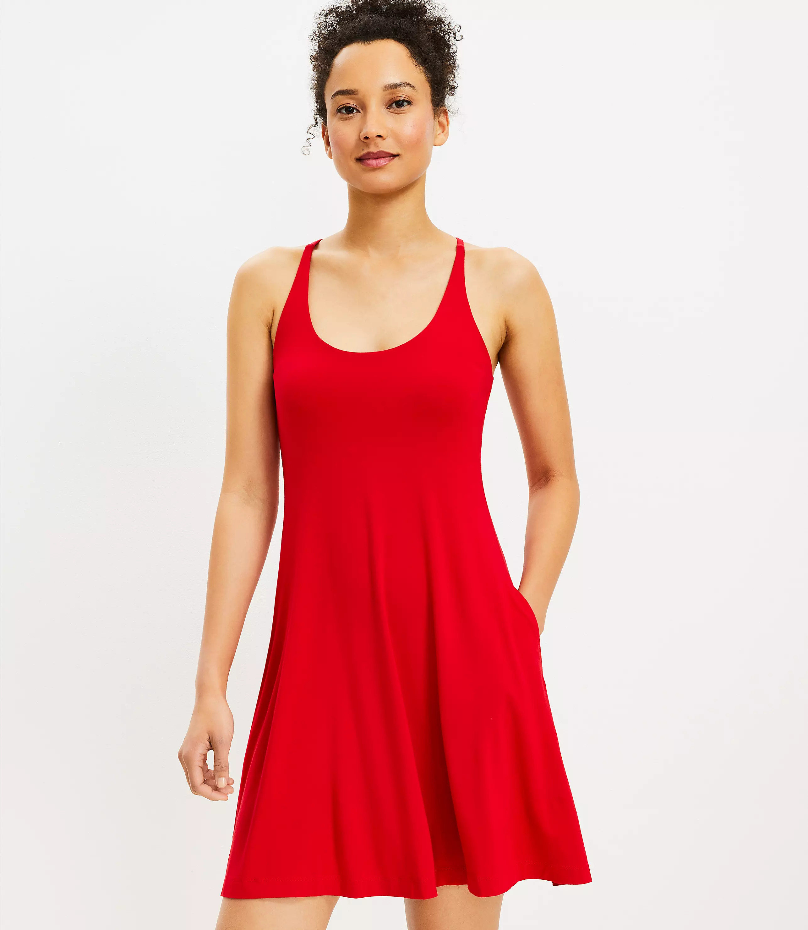 Lou & Grey Signaturesoft Jersey Strappy Pocket Dress | LOFT