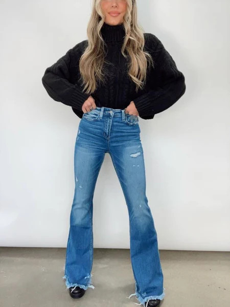 High Rise Flare Denim | Lane 201 Boutique