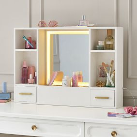 Glam Light-Up Desktop Vanity With Storage (20"x29") | Pottery Barn Teen