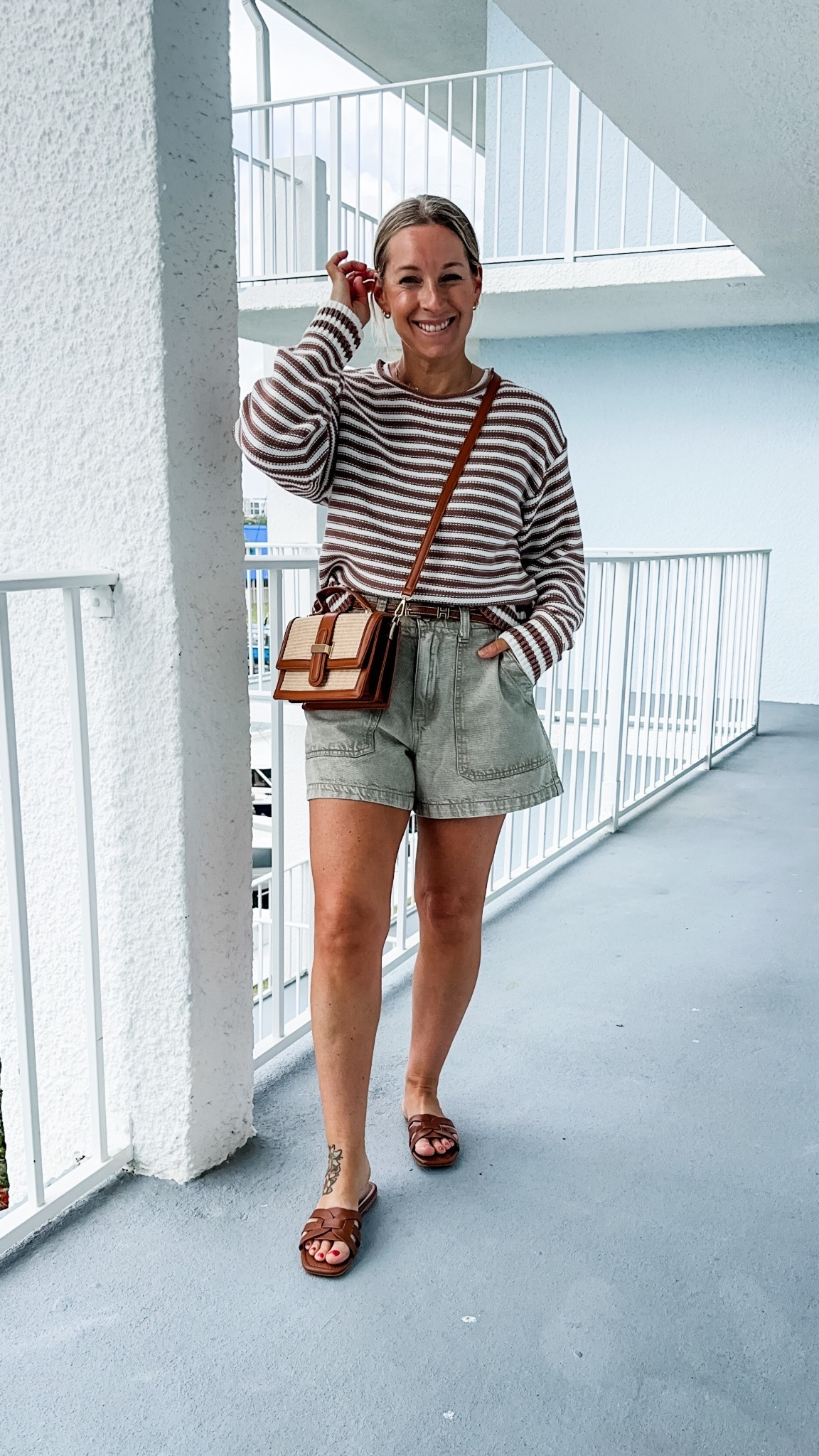 Mediums in everything. If my shorts color is sold out, grab another one bc they’re amazing! Elastic band, super soft. So good. Sweater is 100% cotton and so soft. Perfect for all the weather  

#LTKPetite #LTKMidsize #LTKootd