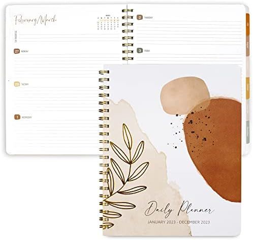 Simplified 2023 Daily Planner - Beautiful 8.5" x 10.5" Abstract Planner Notebook With Weekly And ... | Amazon (US)