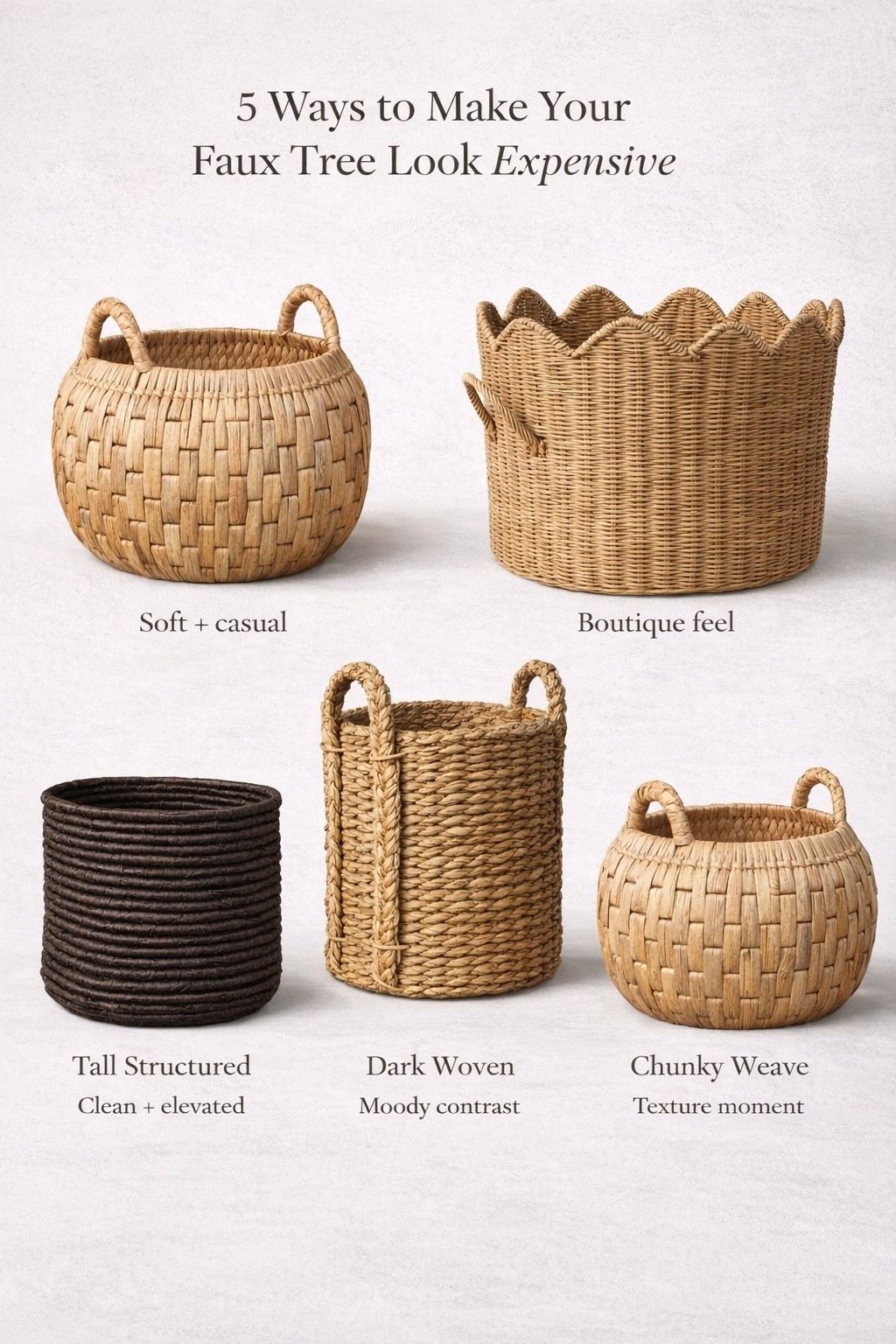 This is the easiest way to make a faux tree look intentional instead of… stuck in a plastic pot.

The basket you choose completely changes the feel of the space—soft and casual, a little more tailored, or even something with contrast for a moodier moment. Same tree, totally different look.

It’s one of those small details that quietly makes everything around it feel more finished.

⸻


faux olive tree styling | woven baskets | decorative baskets | basket styling ideas | indoor plant styling | faux tree decor | home decor ideas | living room styling | entryway decor | natural textures | neutral home decor | target home finds | amazon home decor | wayfair home finds | designer look for less | styling tips | home styling inspiration | cozy home details | texture in home decor | basket planters

#homedecor #interiordesign #homeinspo #decorideas #neutralhome #cozyhome #livingroomdecor #entrywaydecor #targethome #amazonhome #wayfairfinds #ltkhome #liketkit #homestyling #decorinspo #interiorstyling #homeideas #modernhome #organicmodern #collectedhome #designinspo #homesofinstagram

#LTKSeasonal #LTKdayinmylife #LTKHome