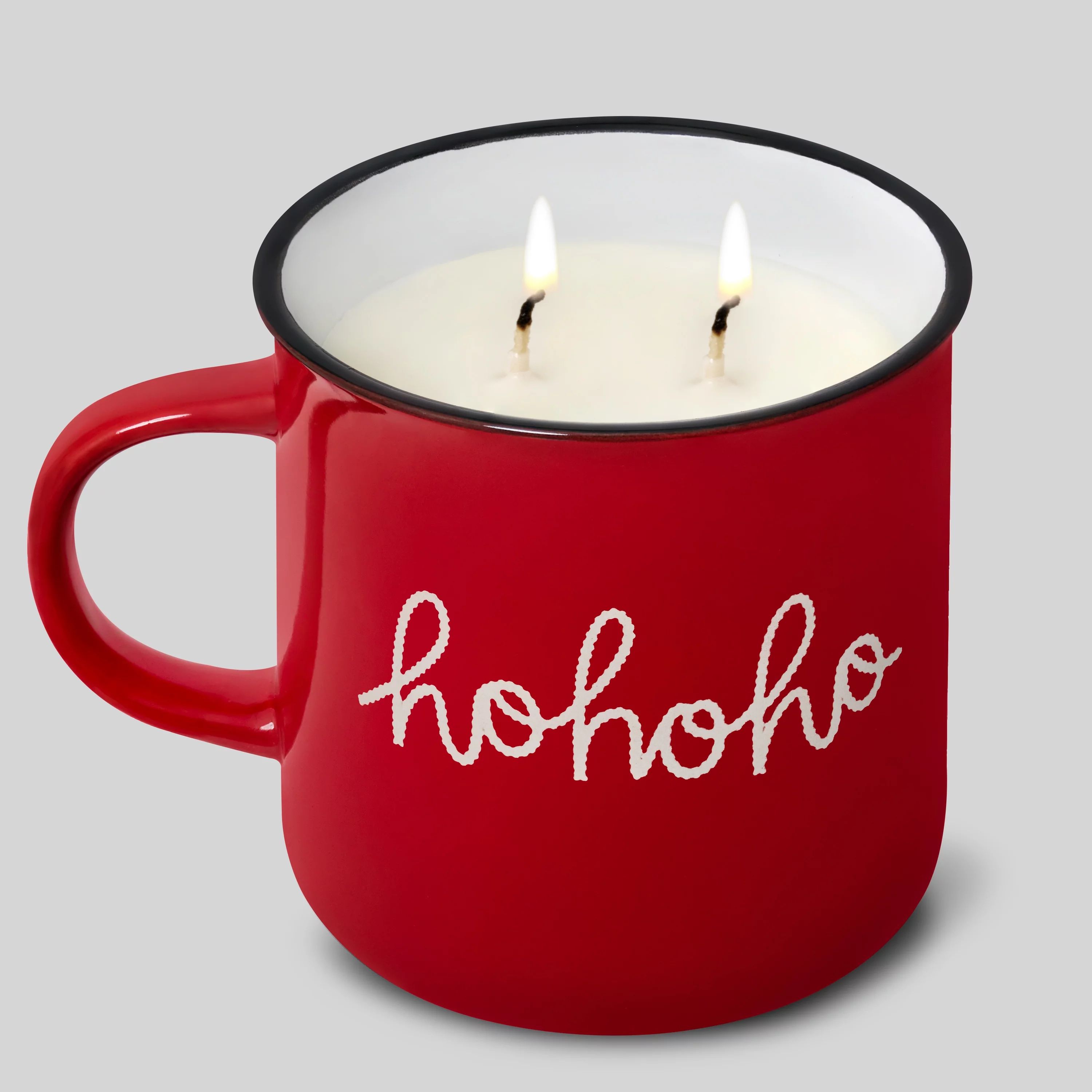 Mainstays Reusable 13oz HoHoHo Mug Scented Candle, Happy Holly Days | Walmart (US)