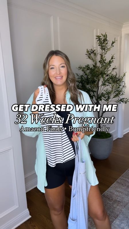 Amazon casual summer outfit idea not maternity but bumpfriendly! I am currently 32 weeks pregnant and love this comfy jumpsuit! 

Wearing tts small in the jumpsuit
Size up 1.2-1 in the sandals! 

#LTKBump #LTKFindsUnder50 #LTKStyleTip