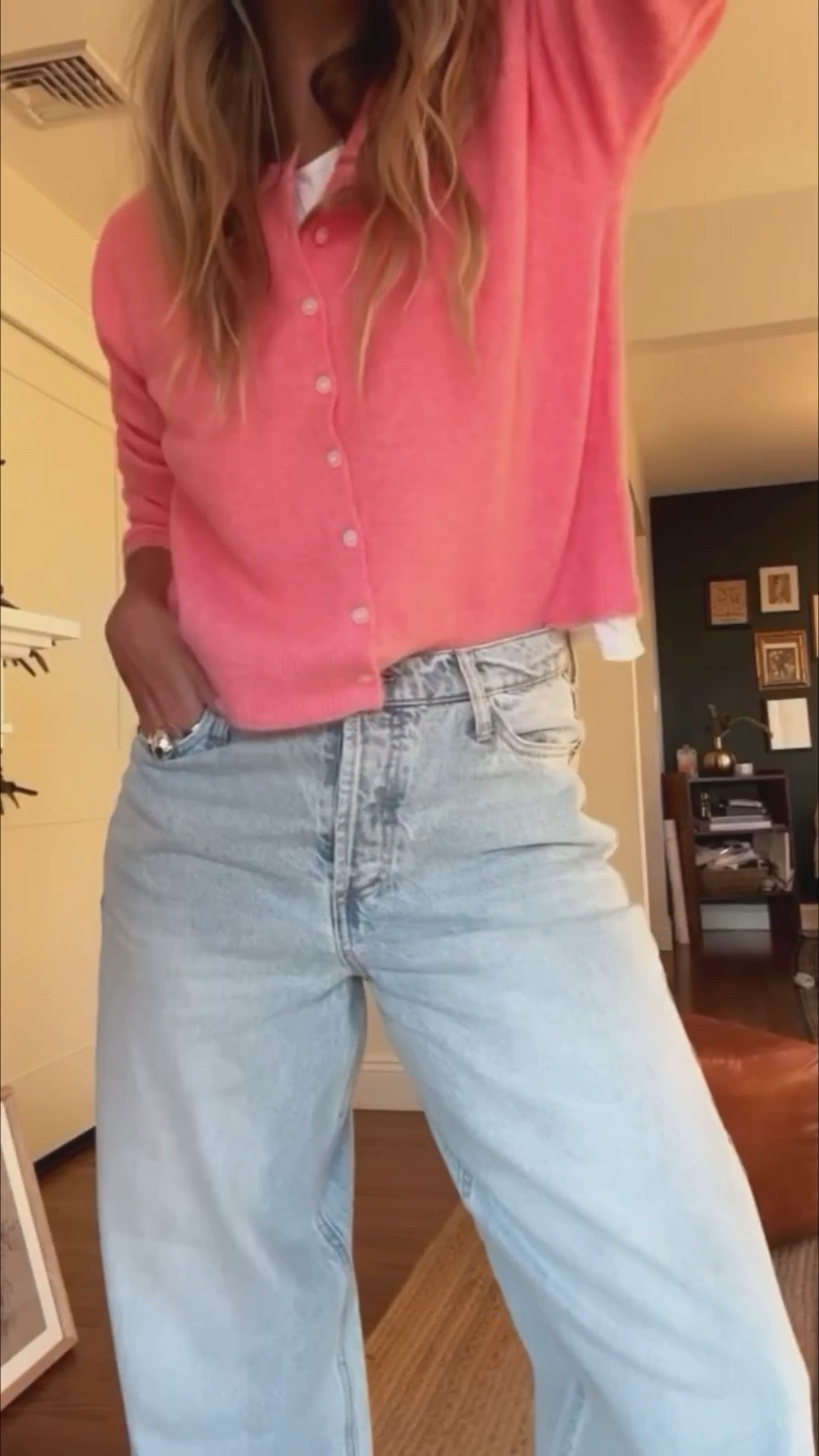 Valentine’s Day outfit idea! This pink cardigan is perfect for a casual lunch or dinner - whether you are going out or staying in 💕

#LTKootd #LTKValentine