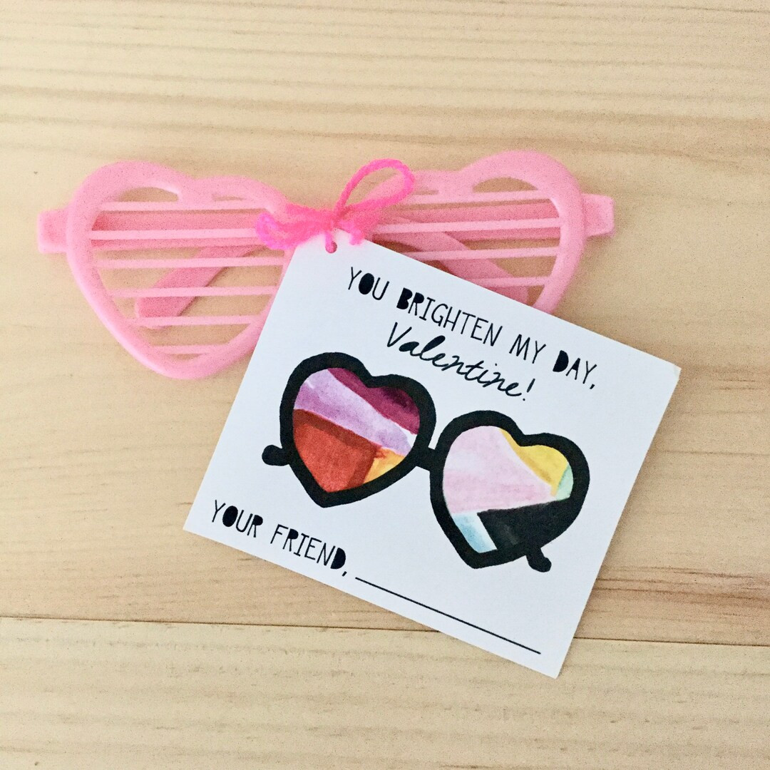 PRINTABLE Valentines Kids Heart Sunnies: For school  DIGITAL DOWNLOAD | Etsy (US)