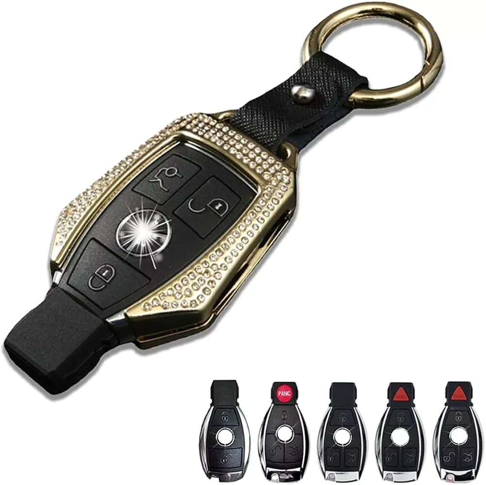 HSGSIS for Mercedes Key Fob Cover, 3 Buttons TPU Key Fob Protector