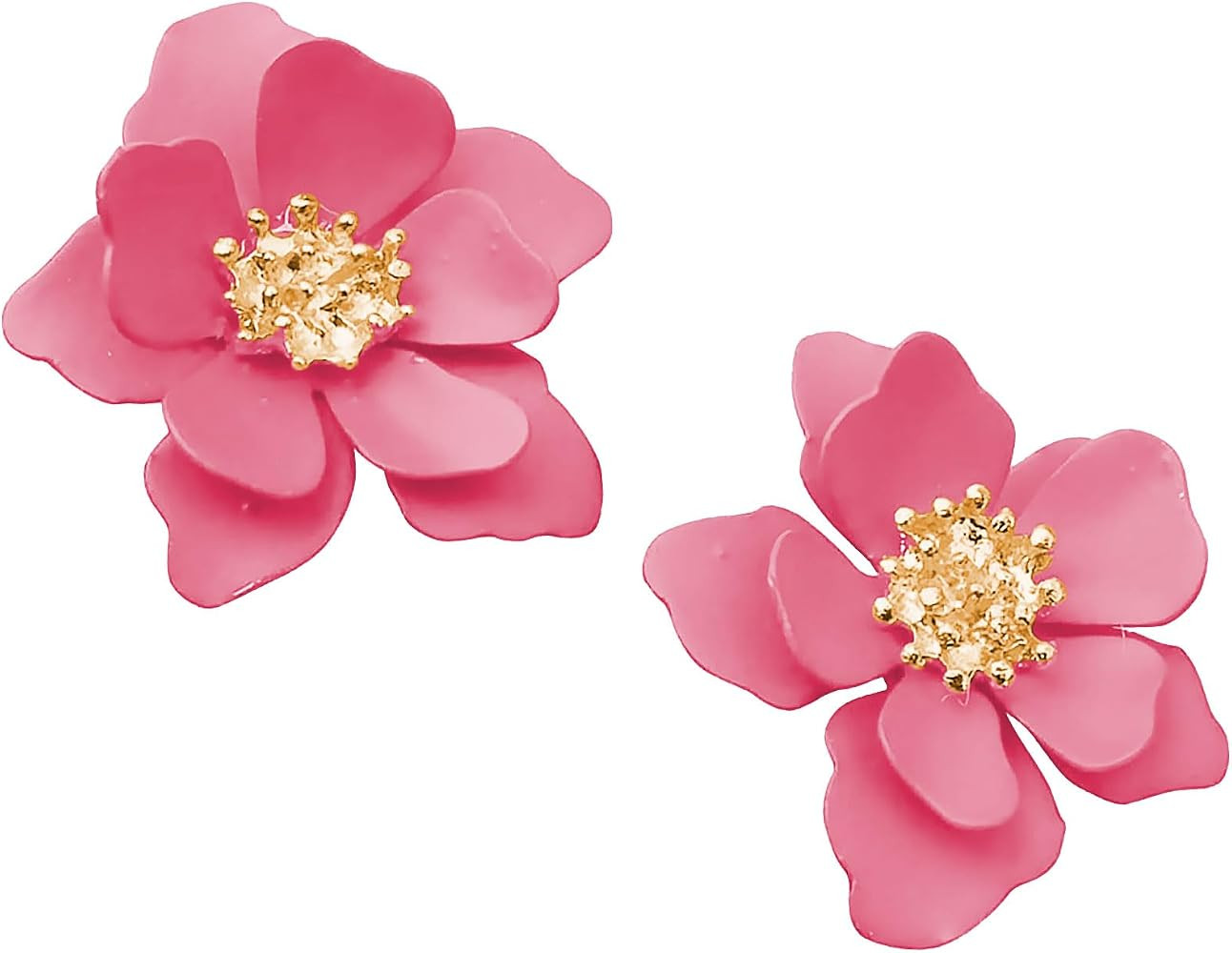 Summer Flower Petal Acrylic Stud Earrings Holiday Jewellery Earrings for Women Beach Earrings Acc... | Amazon (UK)
