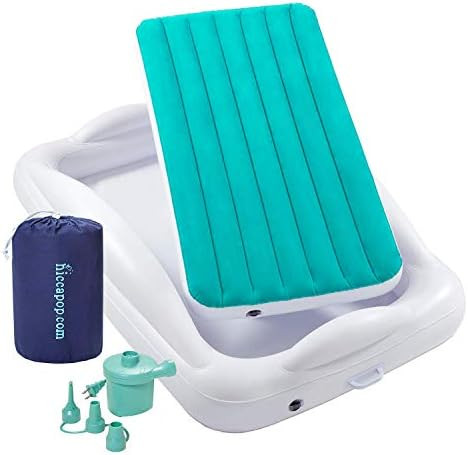hiccapop Inflatable Toddler Travel Bed with Safety Bumpers [4-Sided] | Portable Toddler Bed for K... | Amazon (US)