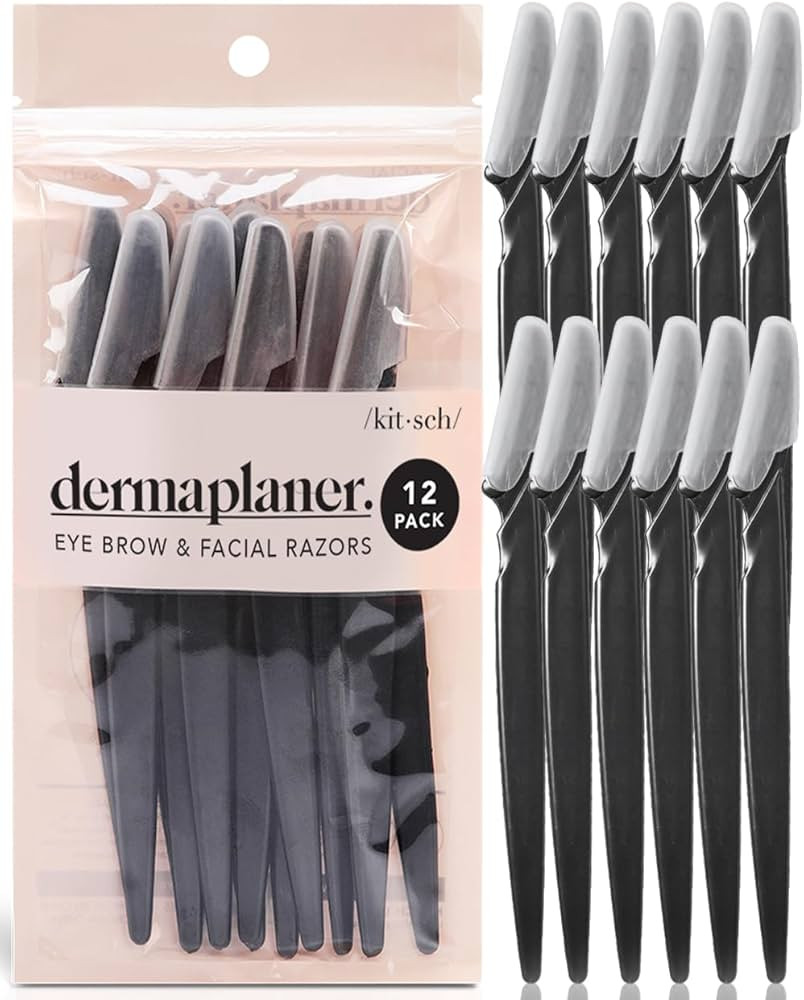 Kitsch Dermaplaning Tool - Face Razors for Women and Men, Eyebrow Trimmer and Face Shaver, Facial... | Amazon (US)