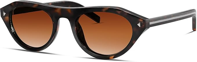Retro Small Oval Sunglasses for Women Men 2026 Trendy Chic Cat Eye Narrow Sun Glasses Vacation Ou... | Amazon (US)