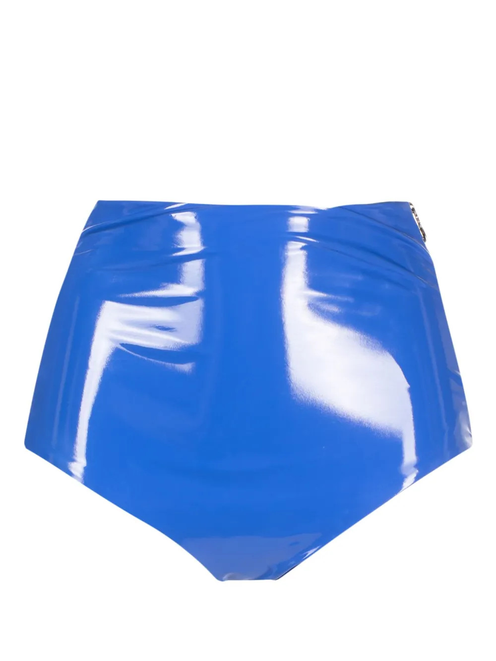Patrizia Pepe high-waisted patent-finish Brief Shorts - Farfetch | Farfetch Global