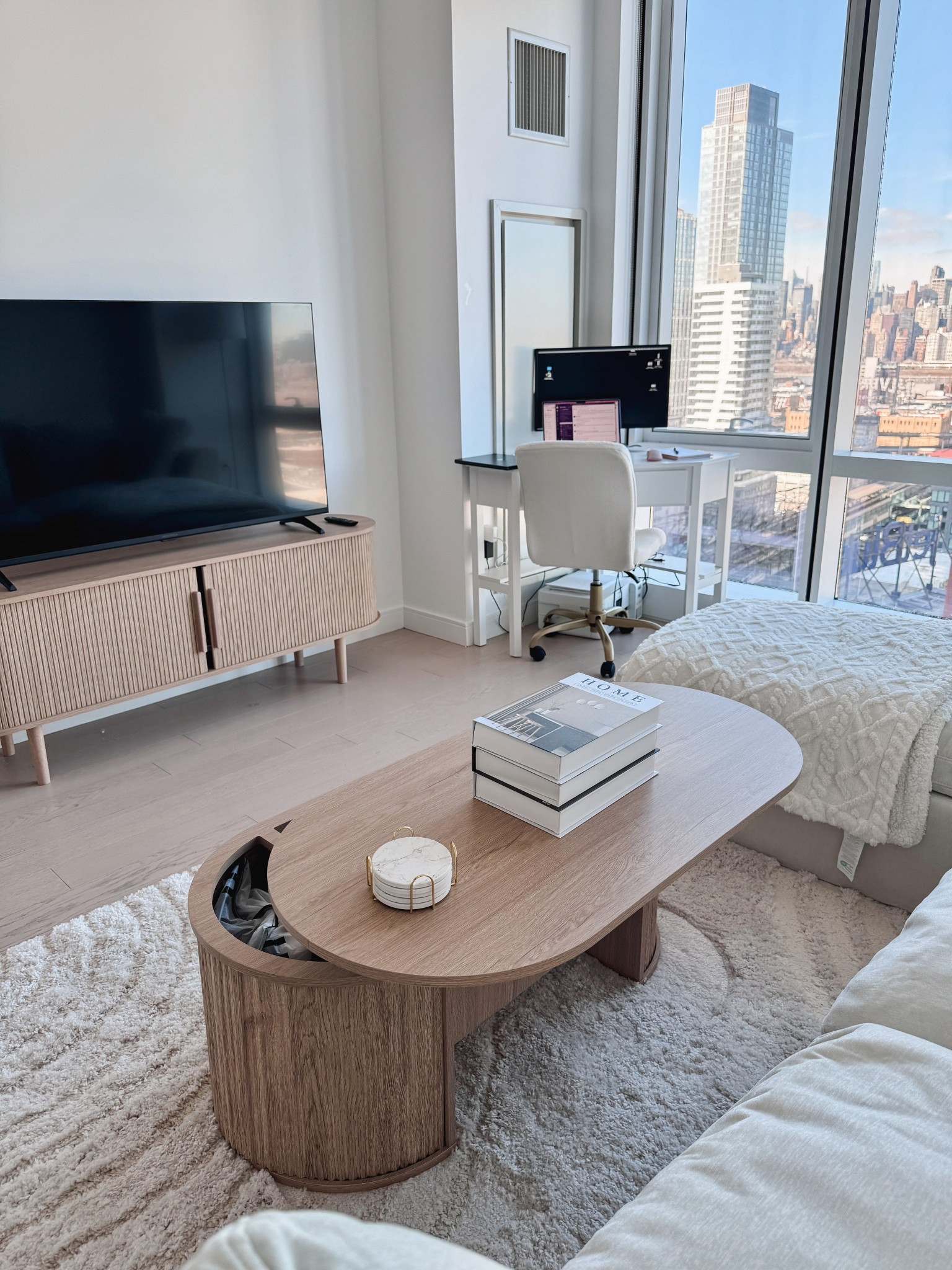 Obsessed with our coffee table, not only does it match our TV console perfectly but it’s a lift top one with storage! 

#LTKHome