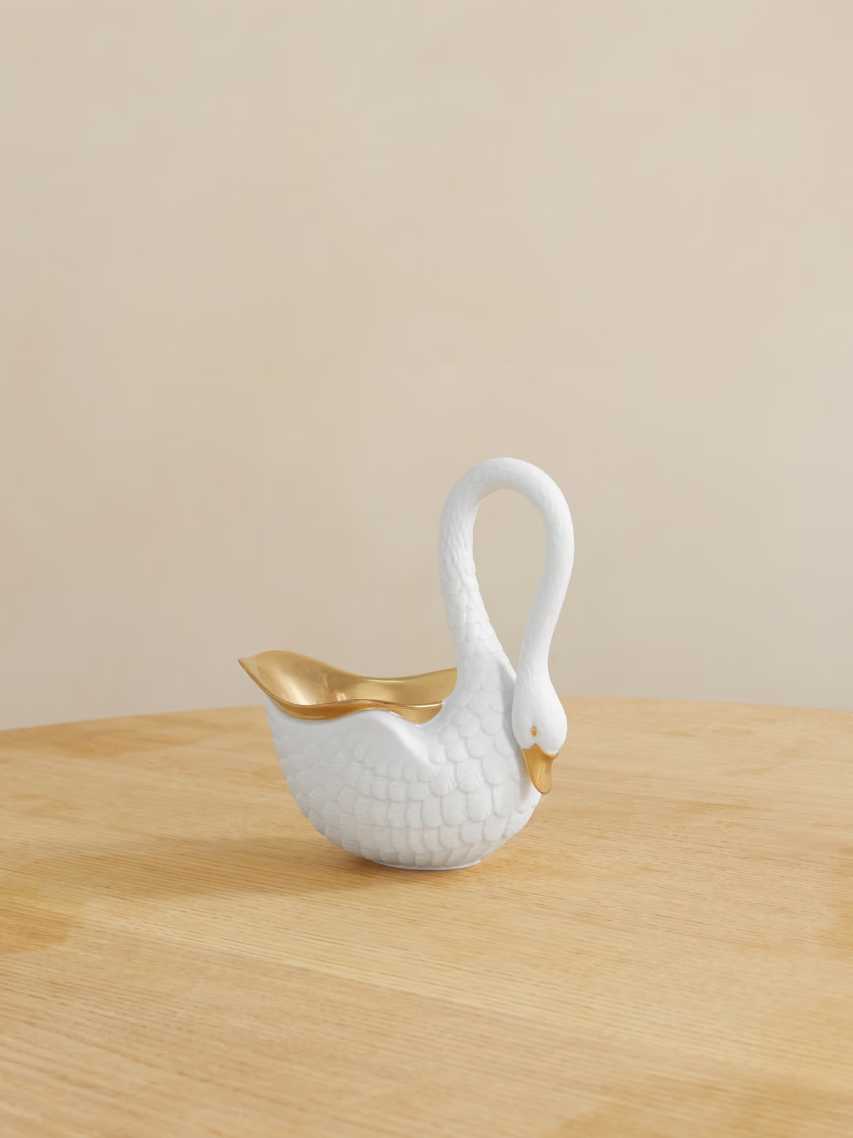L'Objet - Swan Medium Gold-plated And Porcelain Bowl - White | NET-A-PORTER (US)