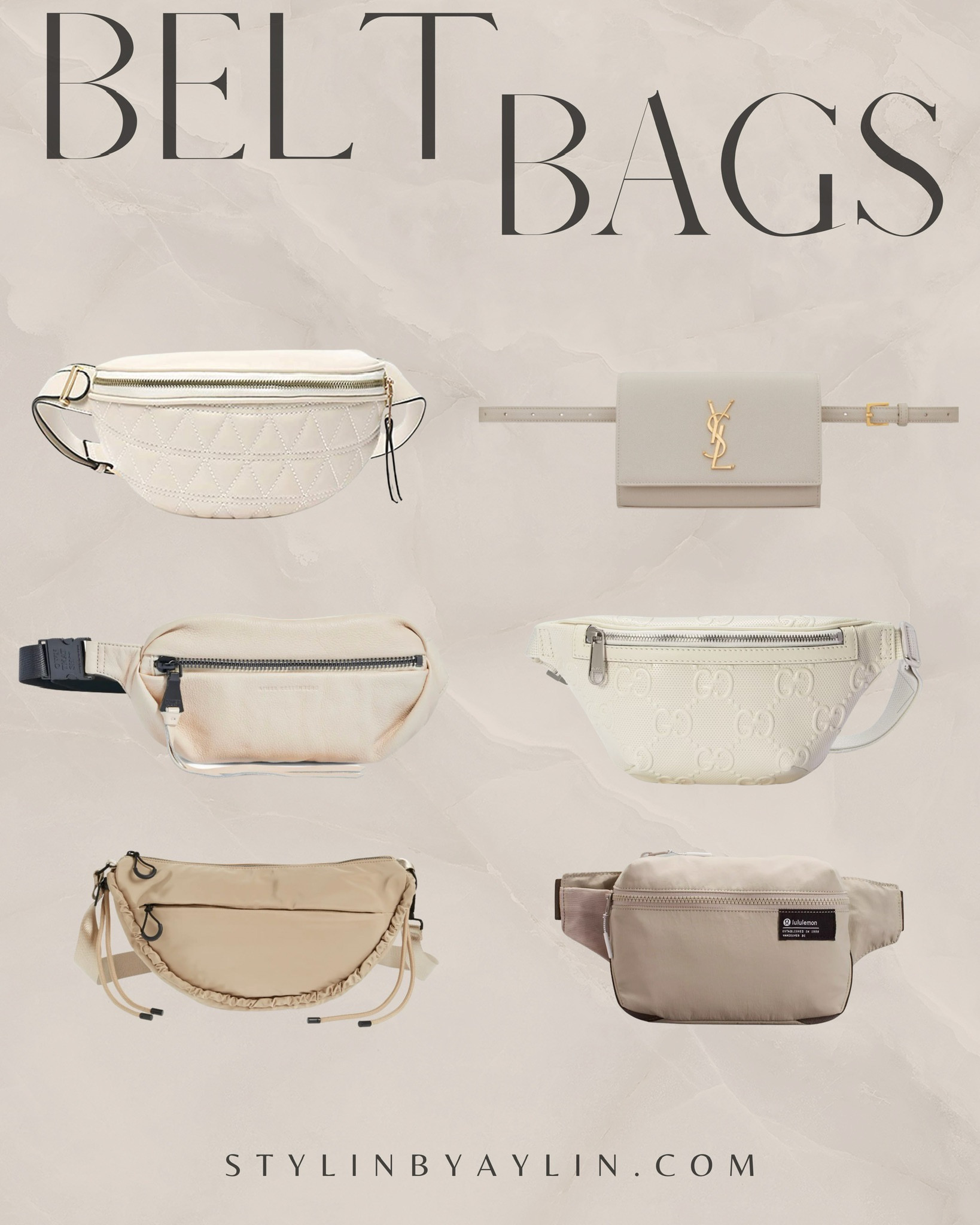 Belt bags, white bag, neutral style #StylinbyAylin 

#LTKSeasonal #LTKstyletip #LTKitbag