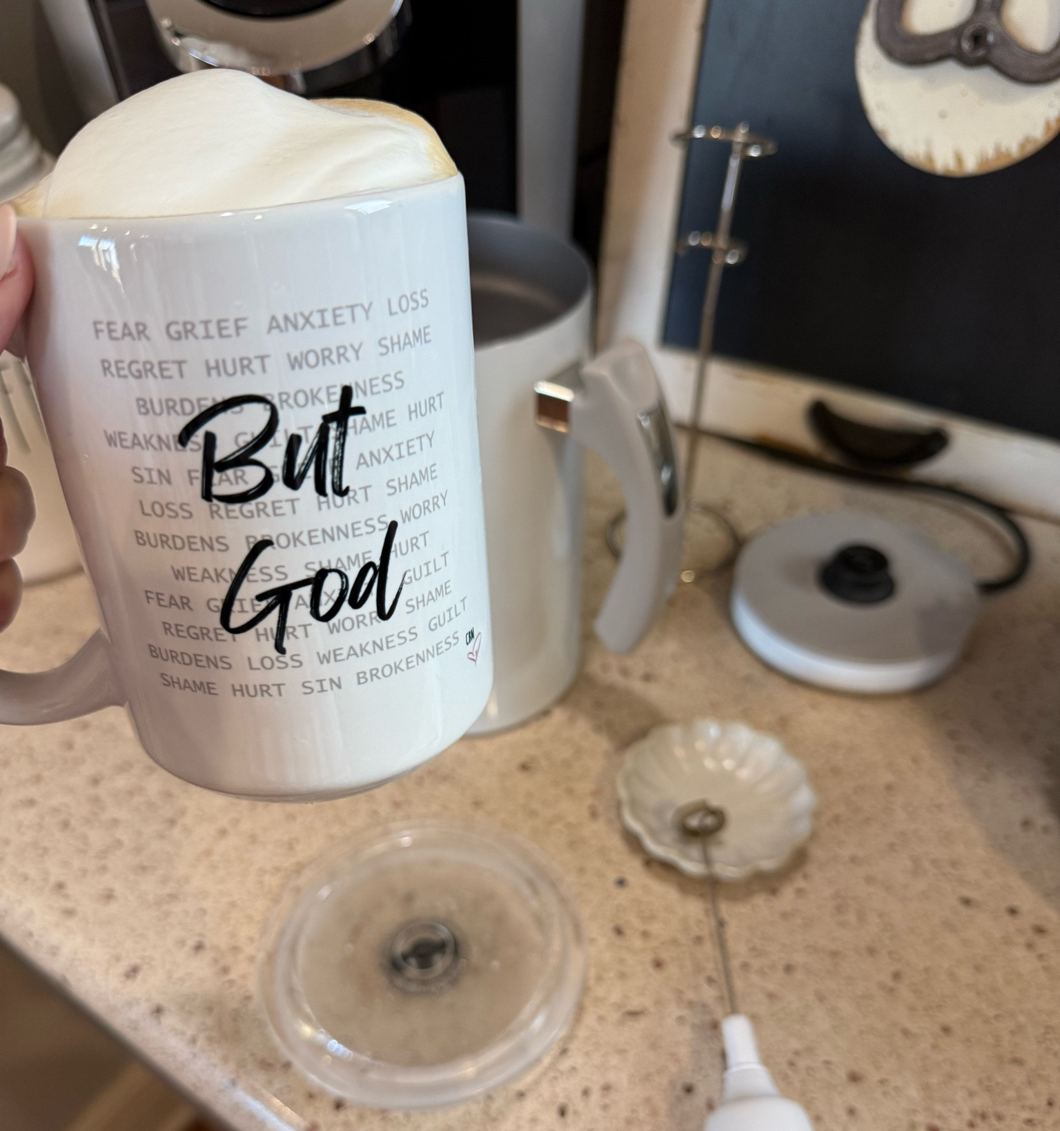Make your own bougie coffee bar at home with my favorite items, including my milk steamer frother. 

For those of you looking for my weight loss coffee you can check it out here 
https://www.crazybusymama.com/coffee

Also, coffee mug can be found here 

https://www.crazybusymama.com/product/cbm-but-god-mug/

#LTKOver40 #LTKHome #LTKFindsUnder50