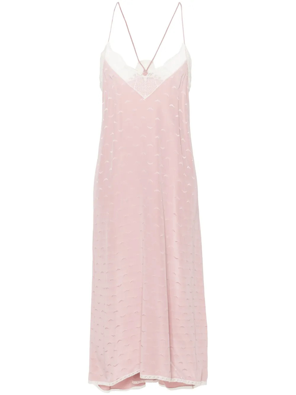 Zadig&Voltaire Risty wings-jacquard Midi Dress | Pink | FARFETCH | Farfetch Global