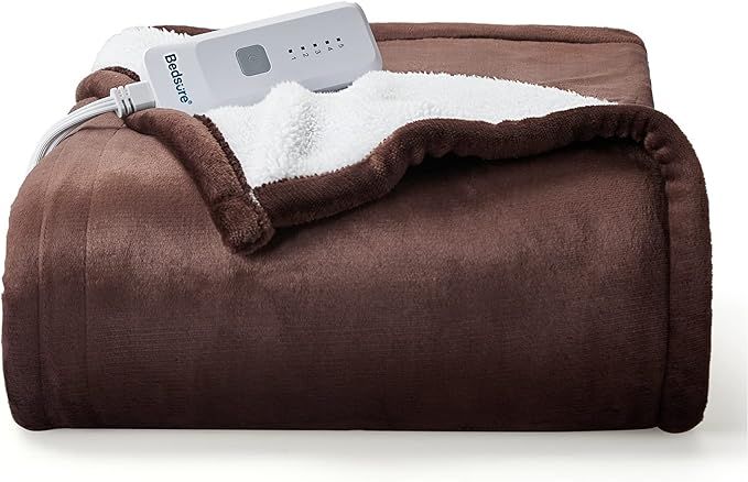 Bedsure Heated Blanket Electric Throw - Soft Electric Blanket for Couch, 5 Heat Settings Fleece B... | Amazon (US)