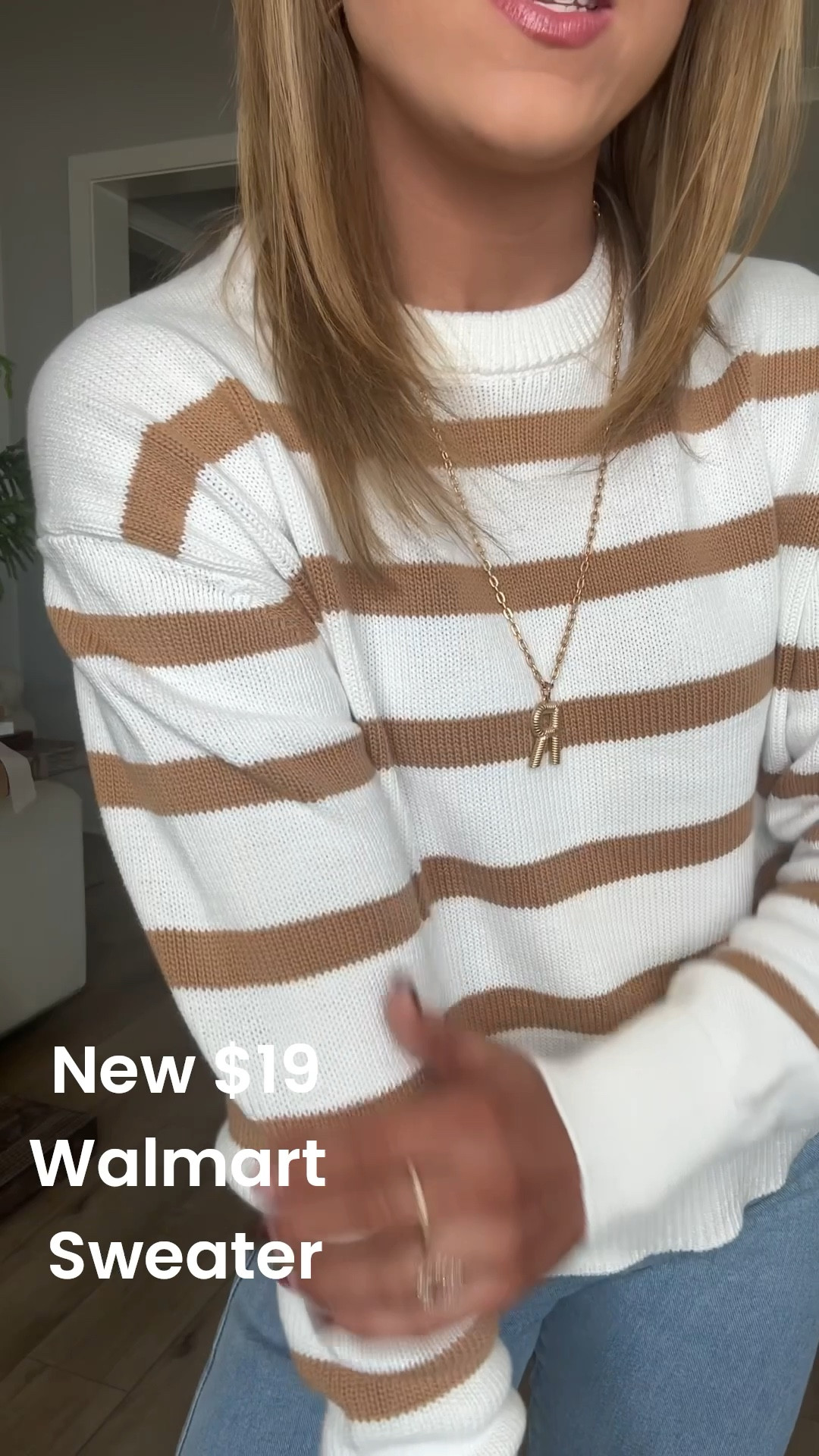 New $19 Walmart Sweater – The Perfect Neutral Stripe 🤍✨

This new $19 Walmart striped sweater is such a good everyday staple. The neutral stripe pattern goes with everything and makes it so easy to style for daily wear. It’s lightweight, comfy, and perfect for layering or wearing on its own, making it a go-to for school drop-off, errands, casual weekends, and everyday mom life.

I styled this head-to-toe Walmart outfit with classic jeans and sneakers for an effortless, polished look. The sweater also comes in several color options, so it’s one of those affordable pieces you’ll want in more than one shade.

✨ Only $19
✨ Neutral stripe design
✨ Comes in multiple colors

#WalmartFashion #WalmartFinds #WalmartStyle #StripedSweater #NeutralStyle #AffordableFashion #EverydayOutfits #CasualStyle #MomStyle #LTKFinds