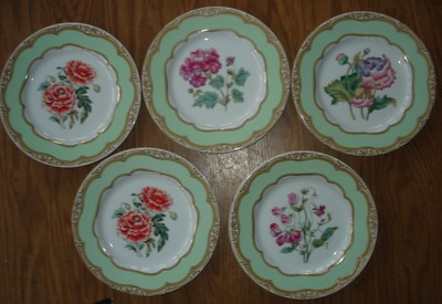 (5) Andrea by Sadek Winterthur Adapted James Polk Floral Dessert Plates | eBay US