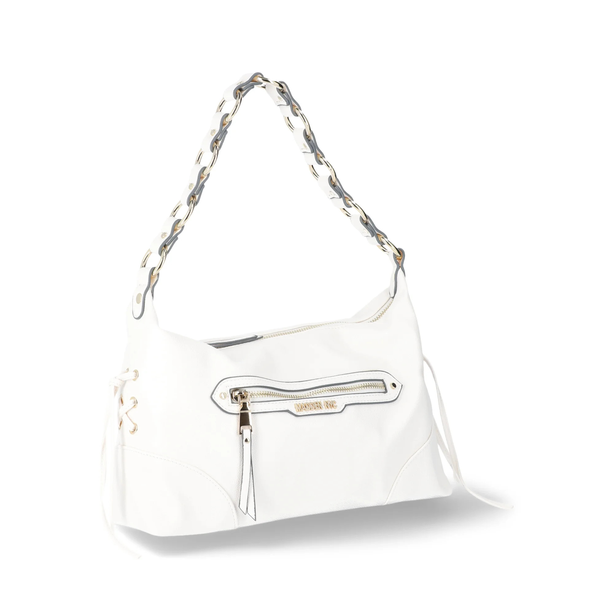 Madden NYC Women's Grommet Shoulder Handbag, Ivory | Walmart (US)