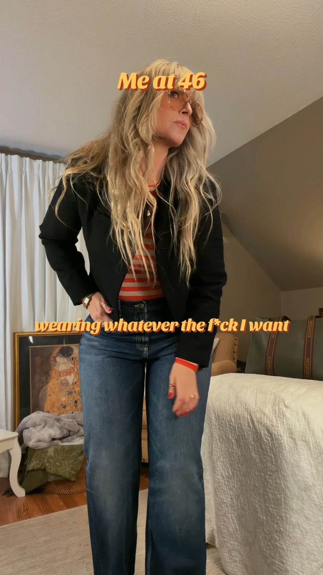 New arrivals from ZARA…
Jeans: TRF HIGH WAIST WIDE LEG FULL LENGTH JEANS NAVY BLUE | 2569/229/401
Jacket: CROPPED DOUBLE-BREASTED JACKET 
TOP: STRIPED CROP TOP 

Bag is from Amazon.
Shoes are from Calvin Klein. 

I’m 5’8” and a size 12 wearing a 14 in the jeans. 
Top: Large 
Jacket: XL 

I can’t link Zara yet so I will link similar 

@Zara @amazonstylefinds 

#LTKMidsize #LTKootd #LTKTall