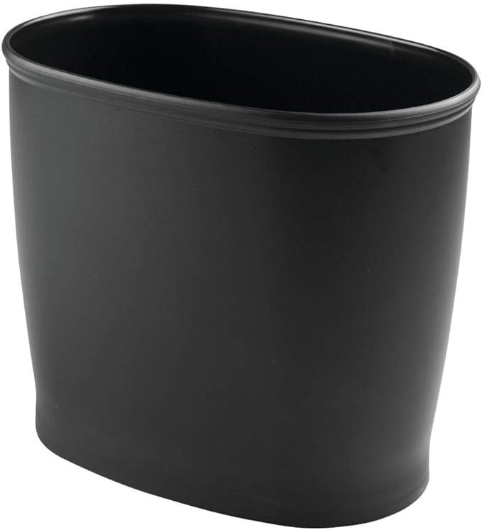 mDesign Modern Oval Plastic Small Trash Can Wastebasket, Garbage Container Bin for Bathroom, Kitc... | Amazon (US)