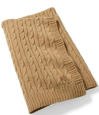 Jamie Cable Knit Throw Blanket | Dillard's