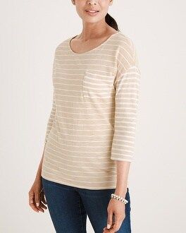 Mixed Stripe Slub Tee | Chico's