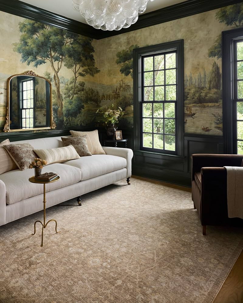 Loloi Chris Loves Julia Palma Collection PLM-01 Bark/Natural 3'-6" x 5'-6" Accent Rug Vintage Sty... | Amazon (US)