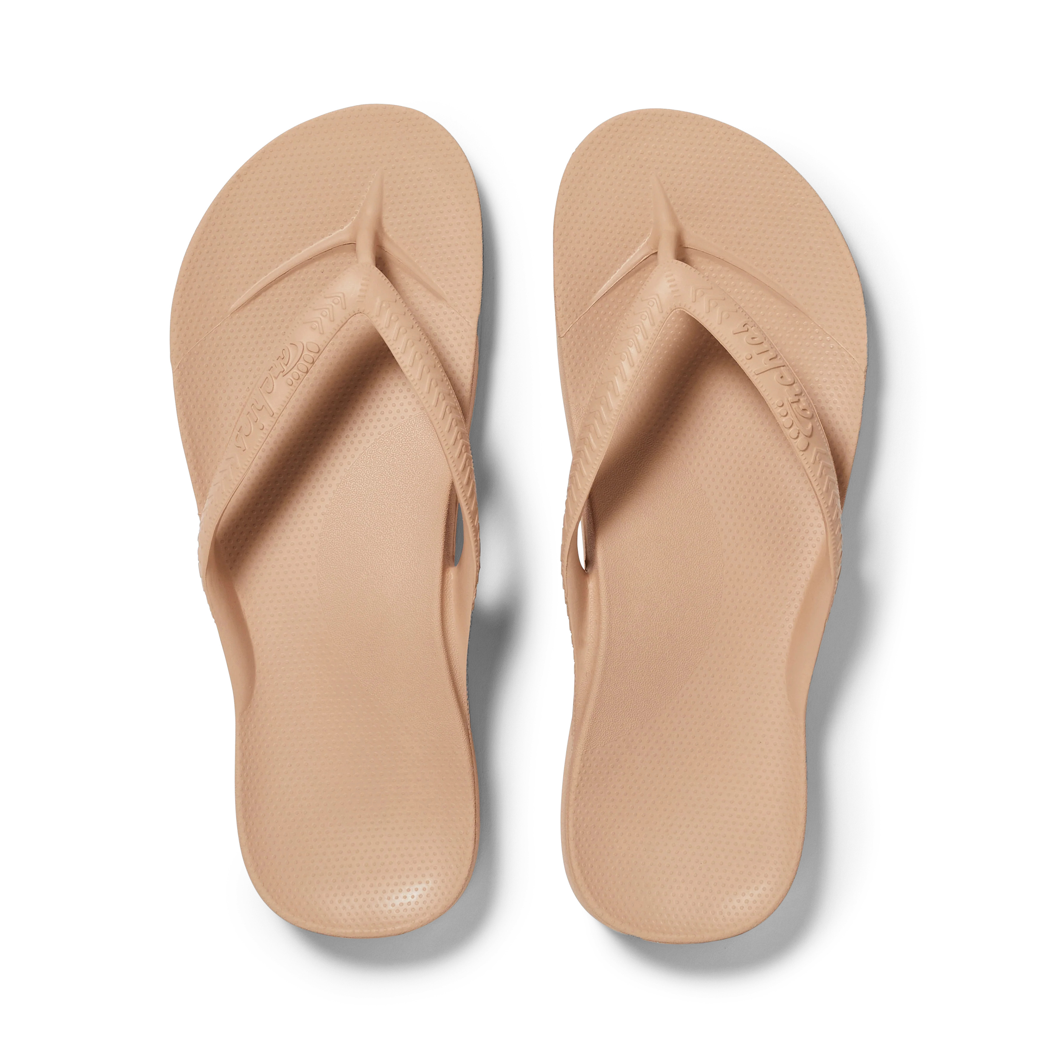 Arch Support Flip Flops - Classic - Tan | Archies Footwear US