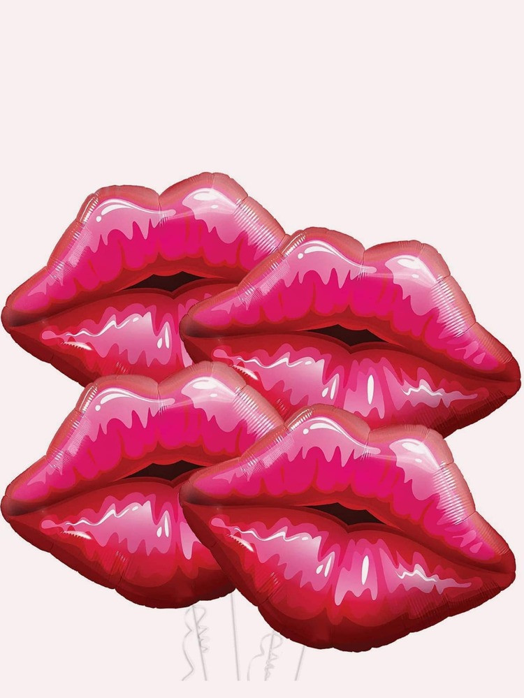 2pcs Lip Shaped Decorative Balloon | SHEIN