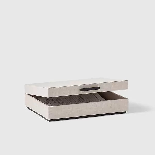 Marie Kondo Harmony Linen Letter Box | The Container Store