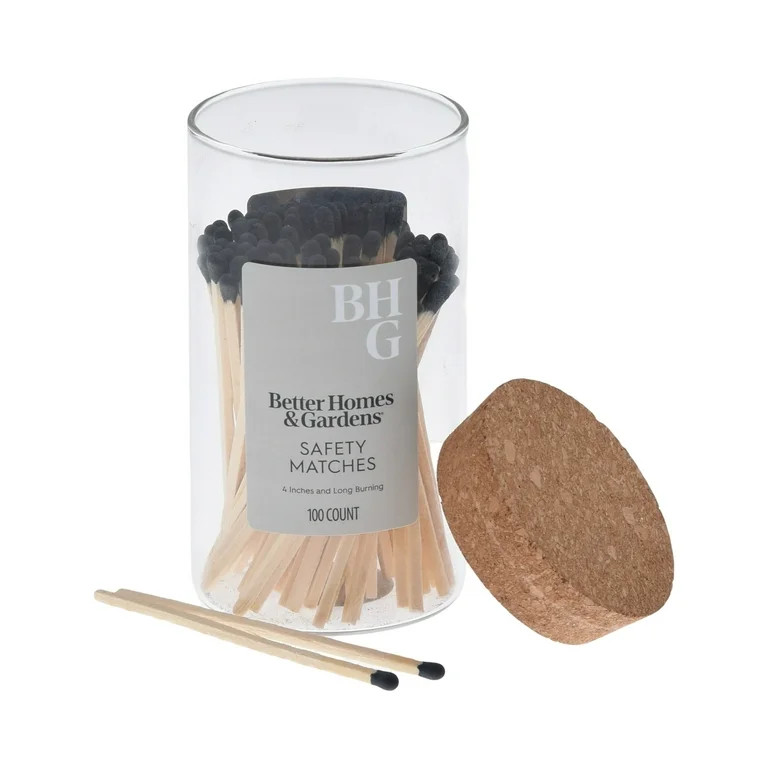 Better Homes & Gardens Premium Wooden Safety Matches, 100 Count | Walmart (US)