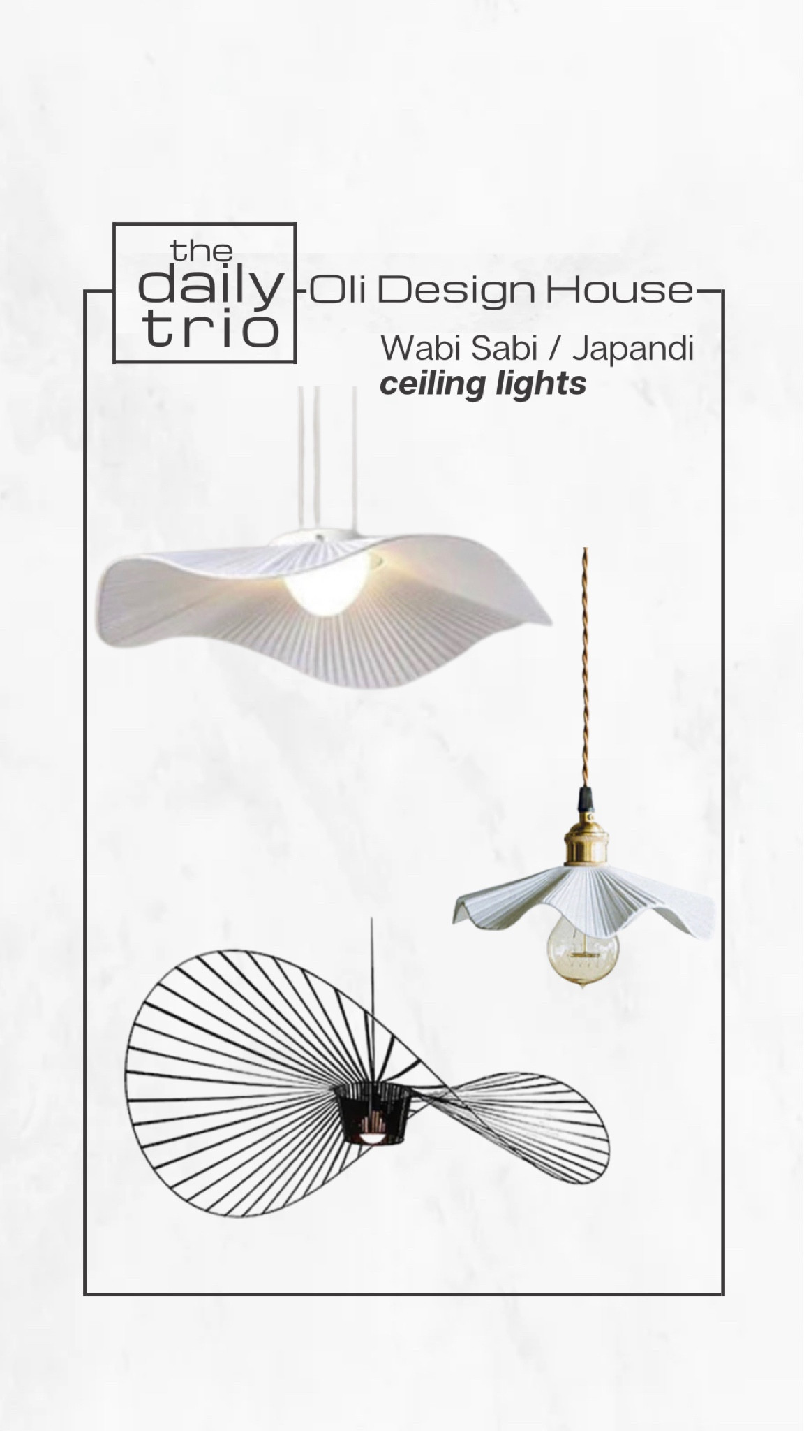 Wabi Sabi / Japandi style ceiling pendant lights. 

Wavy ceiling light, scalloped pendant light, black fanned out pendant light, white pendant light, modern organic home 

#LTKhome #LTKFind #LTKstyletip