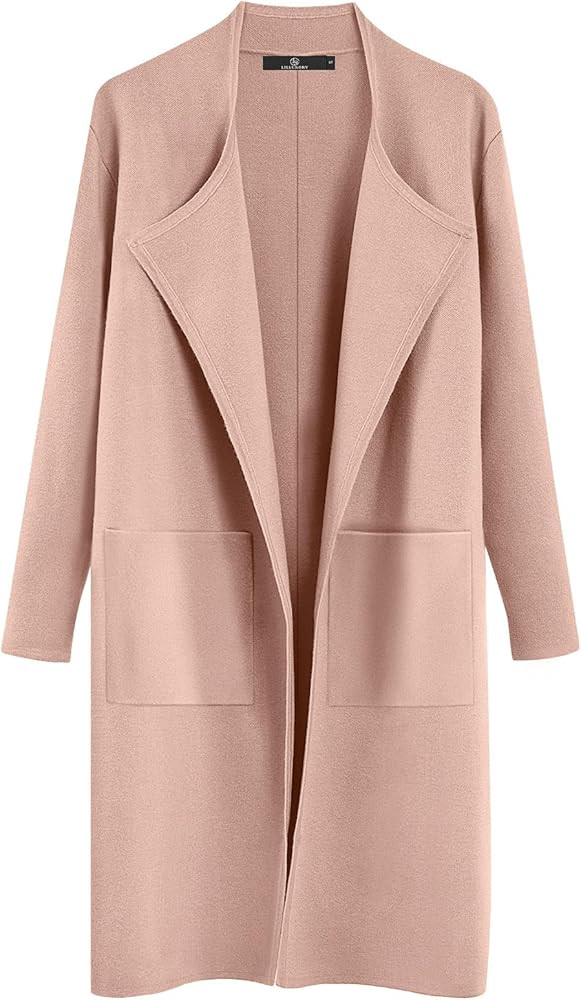 LILLUSORY Women's Long Knit Wool Cardigan Sweaters Oversized Fall Dressy Coatigan 2023 Winter Coa... | Amazon (US)