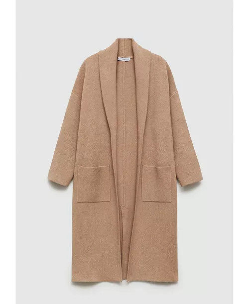 Women's Pockets Detail Oversized Knitted Coat | Macy's