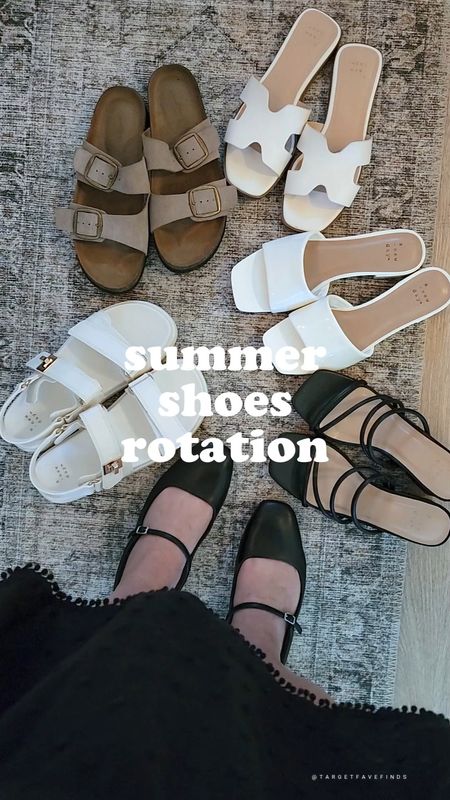 Summer sandals, shoes at Target. Every pair shown is true to size, target style, targetfavefinds 

#LTKShoeCrush #LTKVideo #LTKSaleAlert