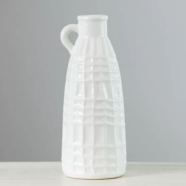 Ivory Crackle Ceramic Pitcher Vase | Kirkland's Home