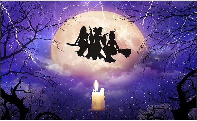 Allenjoy Magic Awakened Witches Backdrop for Halloween Kids Full Moon Night Candle I Smell Childr... | Amazon (US)