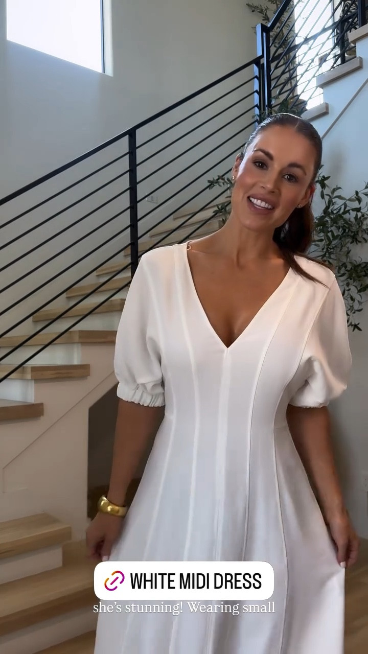 Wearing a small in this stunning white balloon sleeve midi dress! Cannot wait to wear this throughout spring  my and summer! @Zara 

#LTKootd #LTKgrwm #LTKdayinmylife