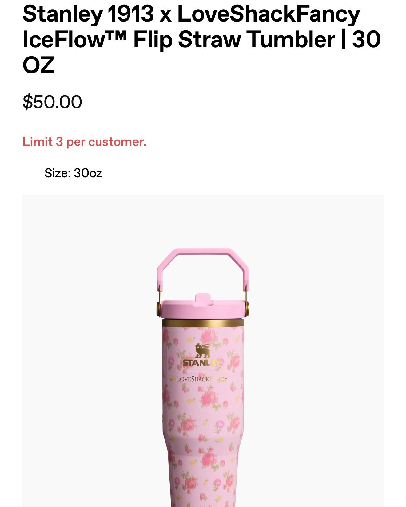 This Stanley 1913 x Loveshackfancy is still Available and can be shipped through Amazon Prime! Perfect Christmas gift. Check other pretty colors for a holiday gift. 

#ltkfindsunder50 #stanley #loveshackfancy #trending

#LTKGiftGuide #LTKHoliday #LTKdayinmylife